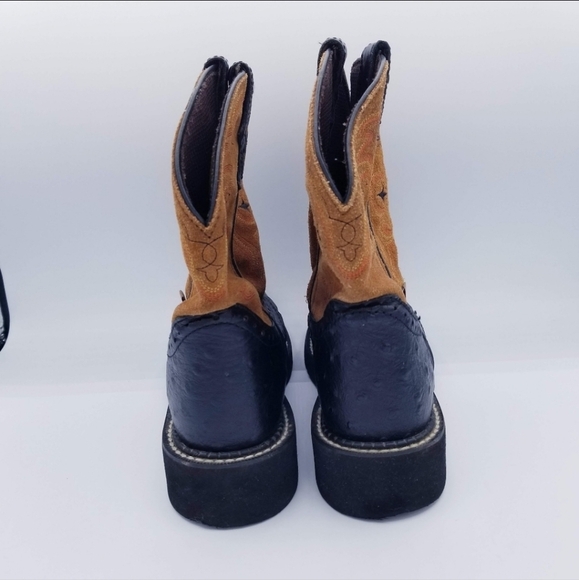 Justin Gypsy Women's Cowboy Western Leather Calf Boots size 7 - Picture 5 of 13